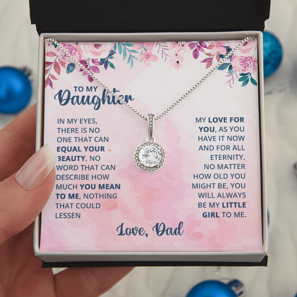 Eternal Hope Necklace for Daughter with Heartfelt Message Card from Dad