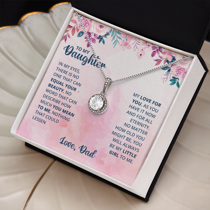 Eternal Hope Necklace for Daughter with Heartfelt Message Card from Dad