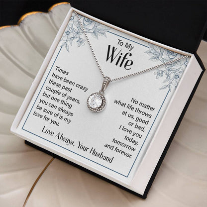 Eternal Hope Necklace for Wife with Romantic Message Card from Husband