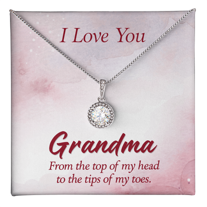 Eternal Hope Necklace for Grandma with Sentimental I Love You Message Card