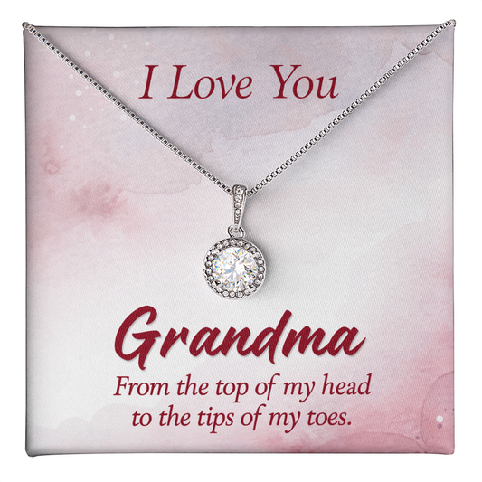 Eternal Hope Necklace for Grandma with Sentimental I Love You Message Card