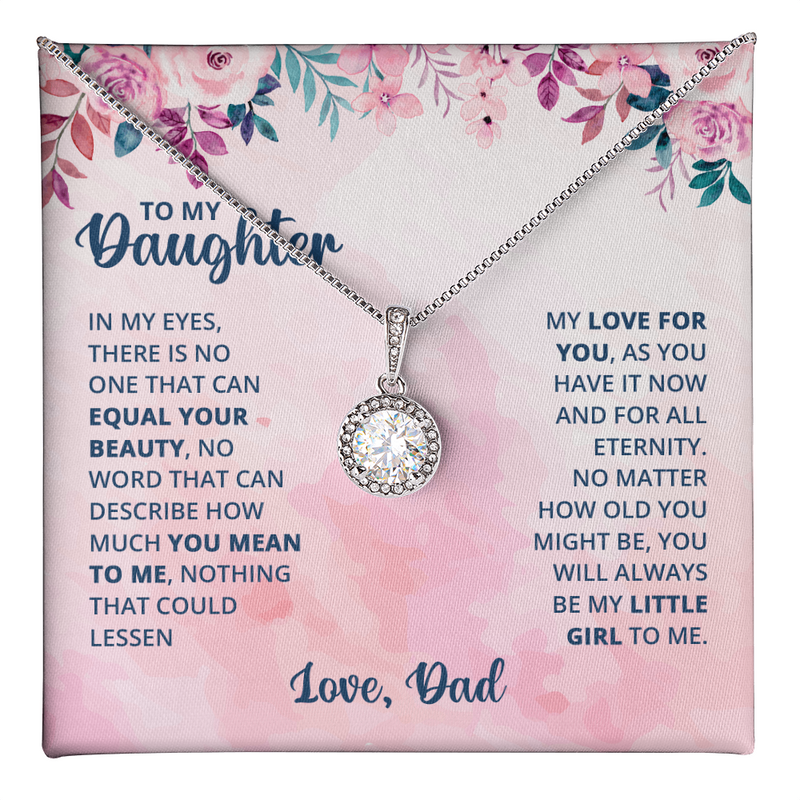 Eternal Hope Necklace for Daughter with Heartfelt Message Card from Dad