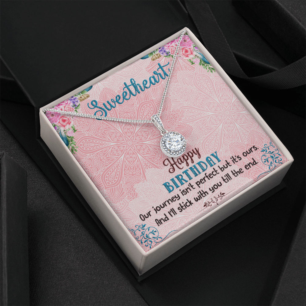 Eternal Hope Necklace for Sweetheart with Romantic Birthday Message Card