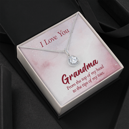 Eternal Hope Necklace for Grandma with Sentimental I Love You Message Card