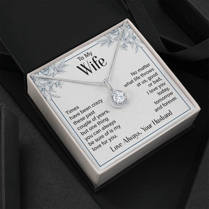 Eternal Hope Necklace for Wife with Romantic Message Card from Husband