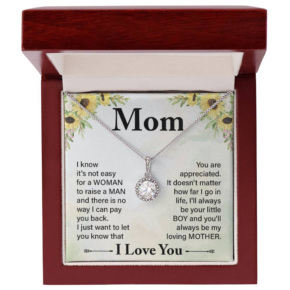 Eternal Hope Necklace for Mom with Sentimental Message Card from Son