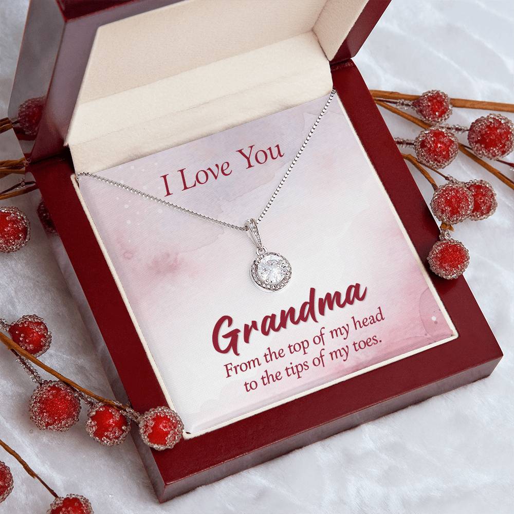 Eternal Hope Necklace for Grandma with Sentimental I Love You Message Card