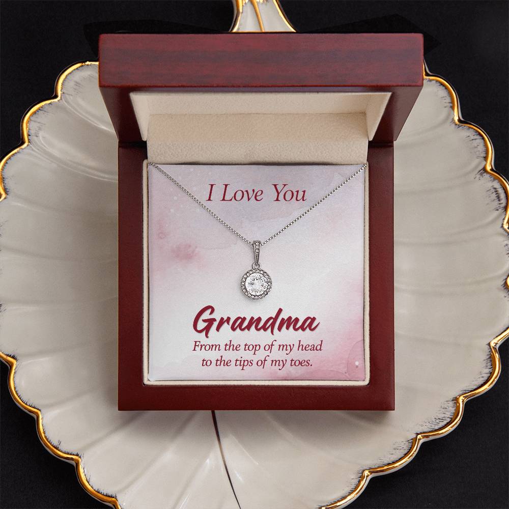 Eternal Hope Necklace for Grandma with Sentimental I Love You Message Card