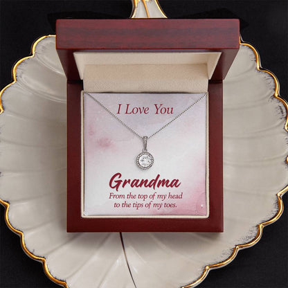 Eternal Hope Necklace for Grandma with Sentimental I Love You Message Card