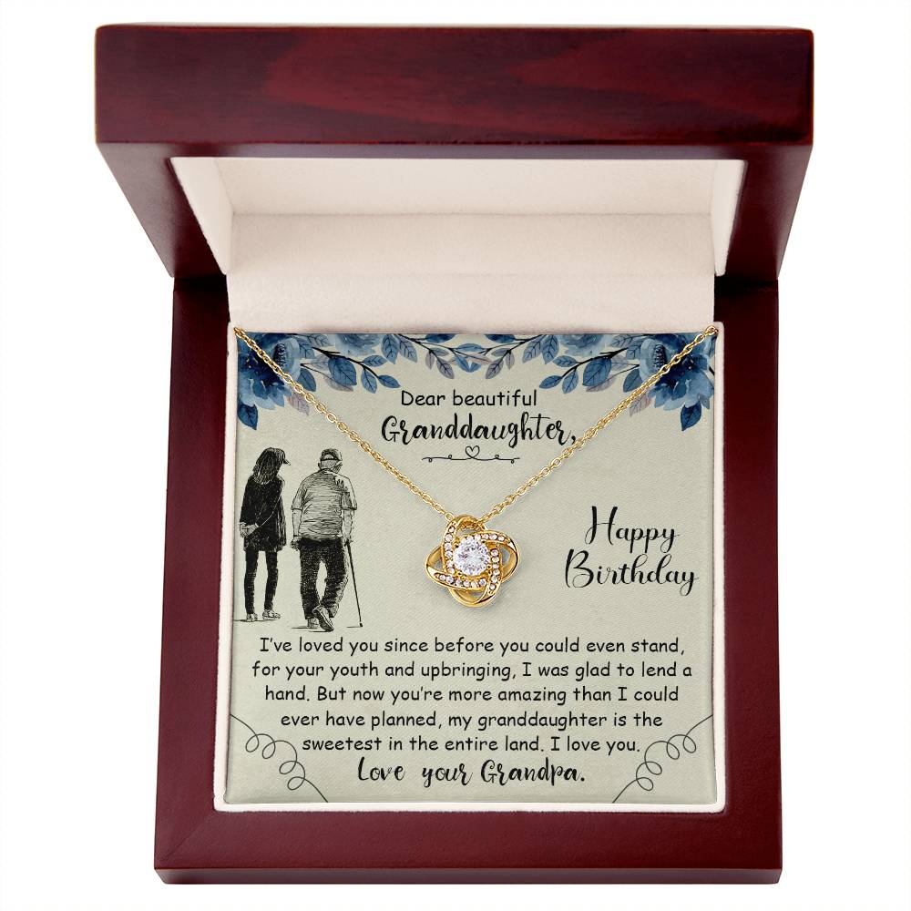 Eternal Hope Necklace packaging with heartfelt message card - gift for granddaughter