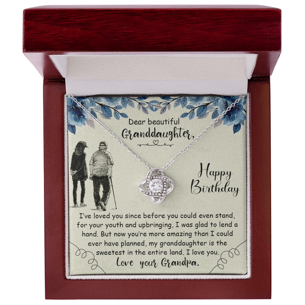Eternal Hope Necklace lifestyle photo - granddaughter wearing birthday gift from grandpa